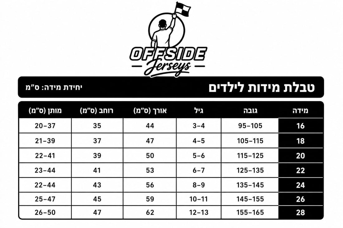 מידות ילדים